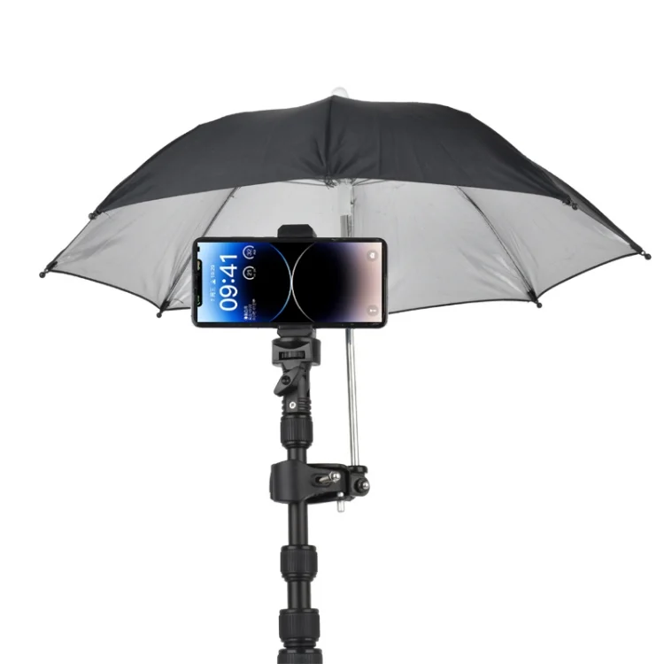 TBD06038780_4.webp 50cm Camera Umbrella Sunshade Adjustable Mobile Phone Parasol With Clip - Image 5