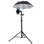 50cm Camera Umbrella Sunshade Adjustable Mobile Phone Parasol With Clip - Image 6
