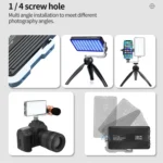 Pixel G3 Flat Panel RGB Fill Light Handheld Photography Camera Dimmable Desktop Mini Pocket Lamp - Image 3