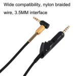 For Boss QC15 Headphone Audio Cable Braided Replacement Cable - Image 3