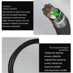 For Boss QC15 Headphone Audio Cable Braided Replacement Cable - Image 5