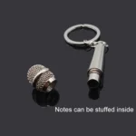 Simulated Microphone Metal Keychain Small Gift - Image 3