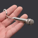 Simulated Microphone Metal Keychain Small Gift - Image 4