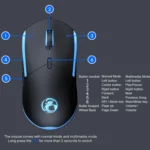 IMICE T30 Wired E-Sports Gaming Mouse LED Luminous Colorful Programmable 6D Mouse - Image 9
