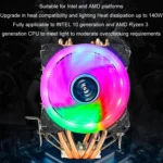 EVESKY 600 Desktop Computer 4 Copper Tube Mute CPU Cooling Fan - Image 5