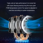 EVESKY 600 Desktop Computer 4 Copper Tube Mute CPU Cooling Fan - Image 7