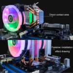 EVESKY 600 Desktop Computer 4 Copper Tube Mute CPU Cooling Fan - Image 8