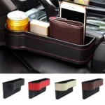 Car Seat Gap Interior PU Leather Storage Box Water Cup Holder - Image 2