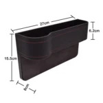 Car Seat Gap Interior PU Leather Storage Box Water Cup Holder - Image 3