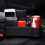 Car Seat Gap Interior PU Leather Storage Box Water Cup Holder - Image 7