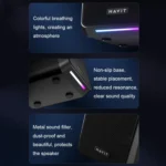 Havit A20 Plus Colorful Ambient Light Wired Computer Audio Stereo Surround Sound Speaker - Image 10