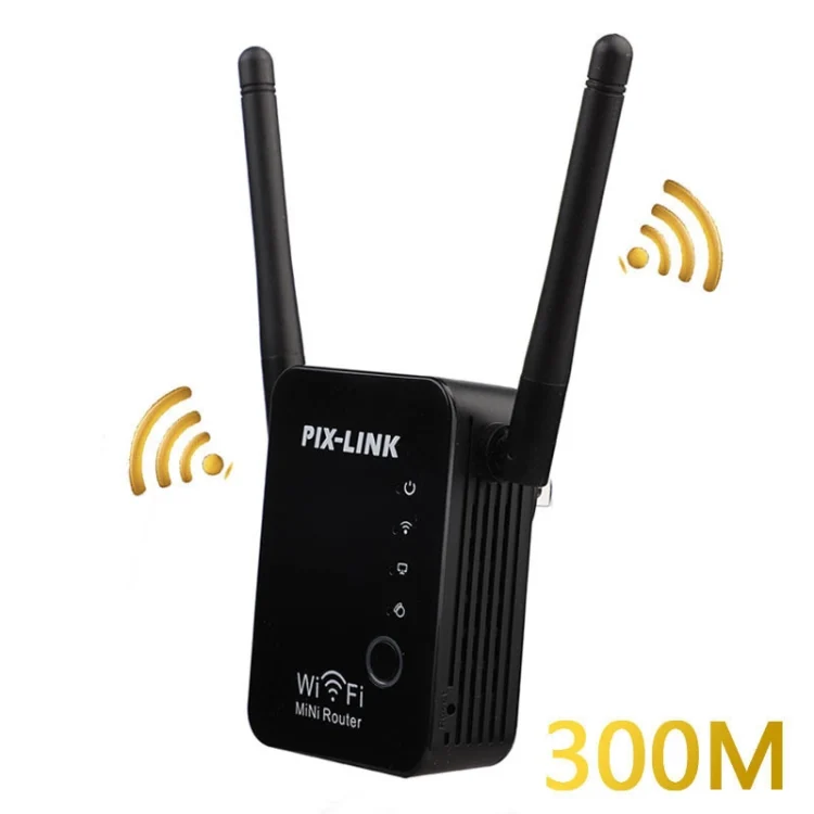 TBD0603944001A.webp PIX-LINK 2.4G 300Mbps WiFi Signal Amplifier Wireless Router Dual Antenna Repeater - Image 1