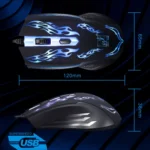 Chasing Leopard USB Illuminated Gaming Optical 1.3m Wired Mouse - Image 2