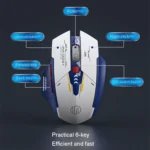 Inphic F9 Mecha Wireless Mouse Charging Office Game Mouse - Image 3