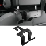 Car Double Hook Stainless Steel Rear Headrest Mobile Phone Holder