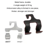 Car Double Hook Stainless Steel Rear Headrest Mobile Phone Holder - Image 6