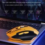 Inphic A9 Bluetooth 3 Mode Mouse Silent Charging Mechanical Feel Wireless Mouse - Image 9