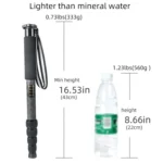 Carbon Fiber DSLR Camera Monopod Mountaineering Stick Photography Selfie Holder - Image 2