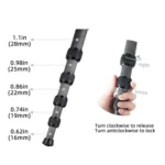 Carbon Fiber DSLR Camera Monopod Mountaineering Stick Photography Selfie Holder - Image 5