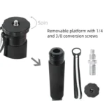 Carbon Fiber DSLR Camera Monopod Mountaineering Stick Photography Selfie Holder - Image 7