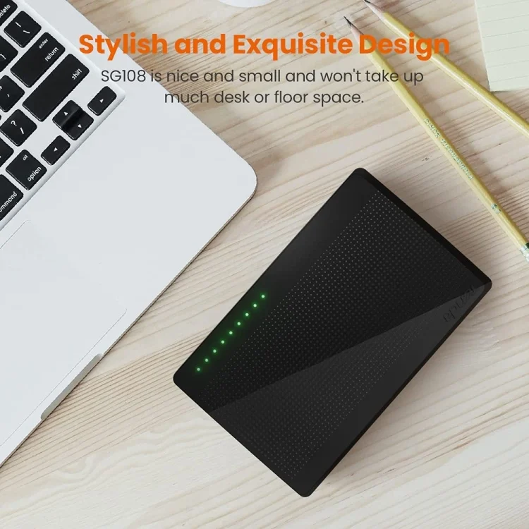 TBD06039837_B5.webp Tenda SG108 100/1000M Desktop Network Switch 8 Port Gigabit Desktop Switch Ethernet Switch LAN Hub - Image 6
