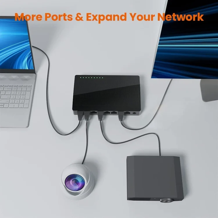 TBD06039837_B8.webp Tenda SG108 100/1000M Desktop Network Switch 8 Port Gigabit Desktop Switch Ethernet Switch LAN Hub - Image 9