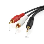 1.5m Full Copper 3.5mm To Double Lotus Audio Cable AV 1 In 2 Speaker Cable - Image 3
