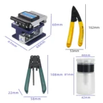 Fiber Optic Tool Kit With Cutter Cleaver Optical Power Meter 10mW Red Test Pen - Image 6