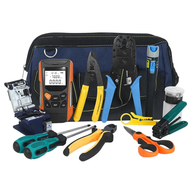 TBD06040003.webp YH-G13 13-in-1 Fiber Optic Network Tool Kit Includes Optical Power Meter Pliers Cutter - Image 1