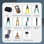 YH-G13 13-in-1 Fiber Optic Network Tool Kit Includes Optical Power Meter Pliers Cutter - Image 2