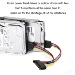 15P to Dual 15P One to Two SATA Hard Drive Power Conversion Cable - Image 5
