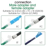 2pcs /Set Fiber Optic Cleaning Pen Endface Cleaner Fiber Optic Cleaning Tool for 1.25mm LC/Mu and 2.5mm SC/ST/FC - Image 8