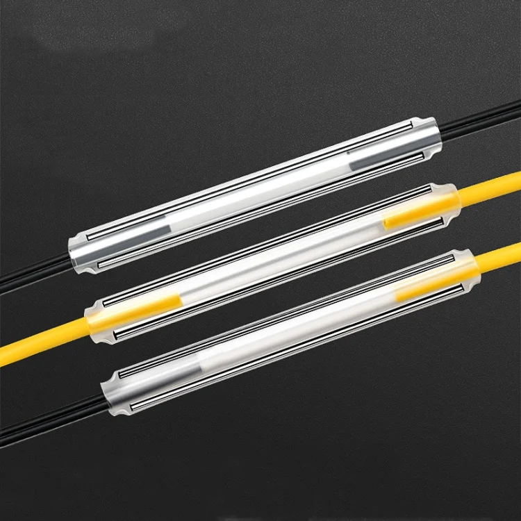 50pcs/pack 60mm Double -Pin Leather Thread Optical Fiber Heat Shrinkable Tube Optical Hot Melt Tube