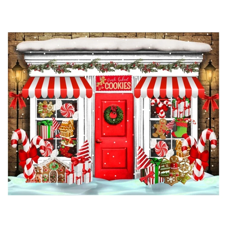2.1 X 1.5m Holiday Party Photography Backdrop Christmas Decoration Hanging Cloth