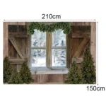 2.1 X 1.5m Holiday Party Photography Backdrop Christmas Decoration Hanging Cloth - Image 3