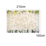 2.1 X 1.5m Festive Photography Backdrop 3D Wedding Flower Wall Hanging Cloth - Image 3