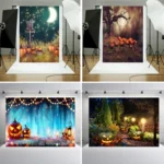 1.25x0.8m Holiday Party Photography Background Halloween Decoration Hanging Cloth - Image 2