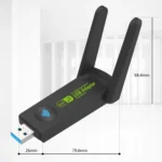 1300Mbps Wireless Network Card Gigabit Dual Band 5G Driverless Computer USB Network Card - Image 2