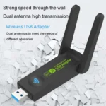 1300Mbps Wireless Network Card Gigabit Dual Band 5G Driverless Computer USB Network Card - Image 3