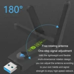 1300Mbps Wireless Network Card Gigabit Dual Band 5G Driverless Computer USB Network Card - Image 6