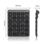 KN-980 28 Keys Portable Wireless Digital Quiet Keypad Computer External Digital Password Keypad - Image 2