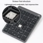 KN-980 28 Keys Portable Wireless Digital Quiet Keypad Computer External Digital Password Keypad - Image 4