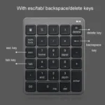 KN-980 28 Keys Portable Wireless Digital Quiet Keypad Computer External Digital Password Keypad - Image 7