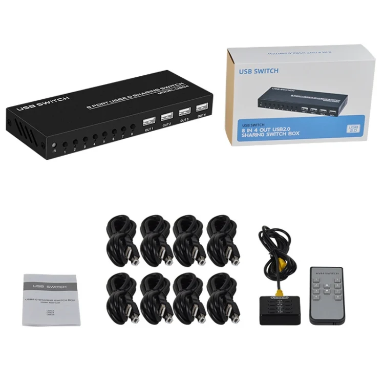 TBD06040718_10.webp FJGEAR FJ-U804 8 In 4 Out USB2.0 Sharing Switch Extender - Image 11