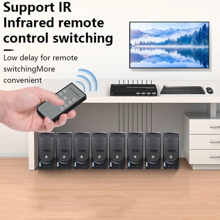 TBD06040718_8.webp FJGEAR FJ-U804 8 In 4 Out USB2.0 Sharing Switch Extender - Image 9