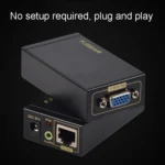 FJGEAR FJ-VEA100 2 In 1 Extender VGA To RJ45 Signal Single Cable Extension With Audio, EU Plug - Image 8