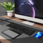 Leather Wireless Bluetooth Keyboard With Touch-Pad Multi-System External Portable Universal Keypad - Image 7