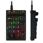 198I K21 Wired Mechanical Dightal Keyboard Multifunction Button RGB Backlight Office Keypad - Image 2