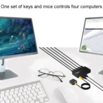 FJGEAR FJ-U404 USB2.0 4 In 4 Out Sharing Switcher With Controller - Image 5