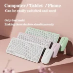 B087 2.4G Portable 78 Keys Dual Mode Wireless Bluetooth Keyboard And Mouse - Image 2
